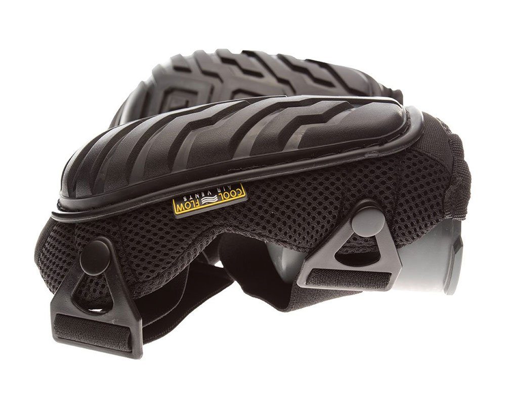 Impacto® gelite 868-00 à toute épreuve, capuchon polyuréthane, coussin de gel, fermeture à clip rapide, sangle élastique, 2 sangles, noir/transparent